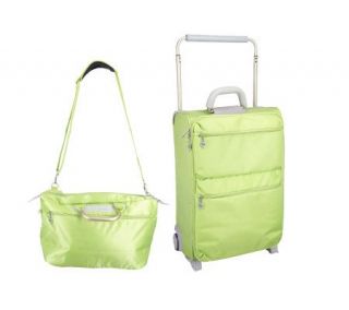   Ultra Light 2pc.Luggage Set w/ 21 Upright & Shopper Tote —