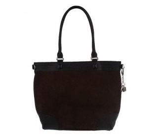 Urban Chic Suede Tote with Faux Pebble Trim by VT Luxe —