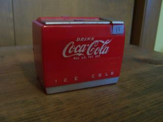 COCA COLA 1950s sales aid minature coke cooler like a music box