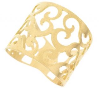 As Is Vicente Agor Scroll De sign Ring, 18K Gold —
