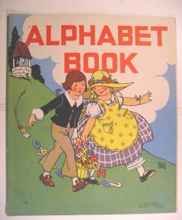1934 Corinne Ringel Bailey Alphabet Book Childrens Linen Like Illus