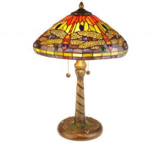 Royal Palace Handcrafted MosaicDragonfly 23 Table Lamp —