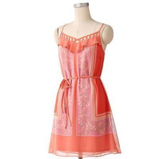 LC Lauren Conrad Handkerchief Chiffon Dress Size 14