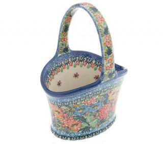 PolishStoneware Signature Sweetest Blooms Dainty Basket —