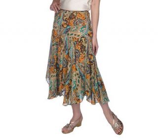 Newsworthy Printed Fully Lined Georgette Skirt —