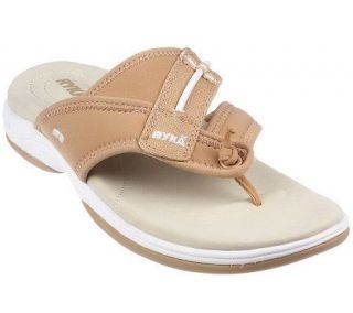 Ryka Canvas and Stretch Thong Sandals w/Bungee Detail —