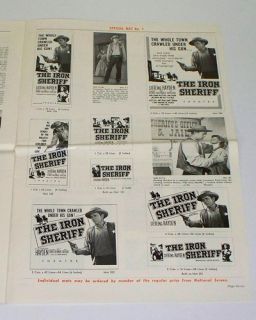 The Iron Sheriff 1957 Movie Pressbook Sterling Hayden