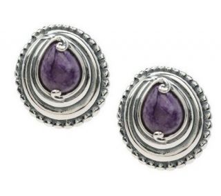 Carolyn Pollack Windsong Sterling Button Earrings —