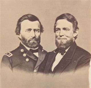 1868 ULYSSES GRANT / SCHUYLER COLFAX JUGATE PRESIDENTIAL CAMPAIGN CDV