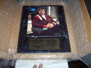 William Shatner Star Trek 5 Autographed Plaque 748 2500