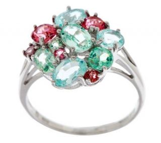 30 ct tw Colors of Tourmaline Cluster Design Ring, 14K —