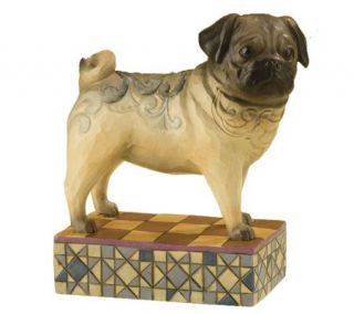 Jim Shore Heartwood Creek Pug Dog Figurine —