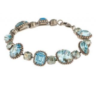 Sorrelli Bold Crystal Multi Shaped Glamour Bracelet —