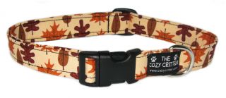 Autumn Harvest Leaves Thanksgiving Fall Dog Collar All Sizes Available