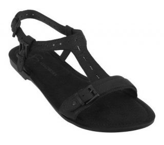 Makowsky Leather Adjustable Gladiator Sandals —