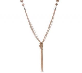 Susan Graver Beaded Tassel Necklace —