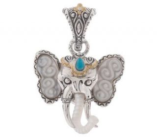 Barbara Bixby Maharajas Ride Elephant Design Enhancer Sterling/18K