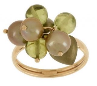 Colors of Gold Bead Gemstone and Bead Ring 14K Gold —