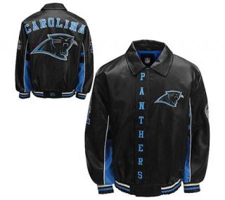 NFL Carolina Panthers Faux Leather Jacket —
