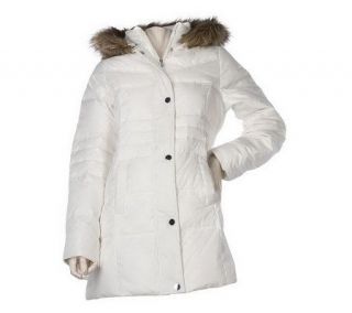 Centigrade Down Walker Coat with Snap Front & Removable Hood