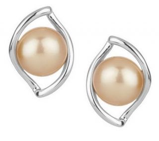 Honora Sterling Cultured Pearl 8.0mm Button Earrings —