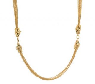 Jacqueline Kennedy 36 Multistrand Lioness Head Necklace —
