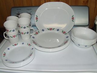  Corelle Quilt Dishes Plates Bowls Cups