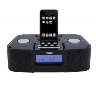 Naxa NI 3103 Digital Alarm Clock Radio w/Dock for iPod   Black