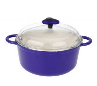 Rachael Ray EnamelCast Iron 3.5 qt. Round Casserole with Glass Lid