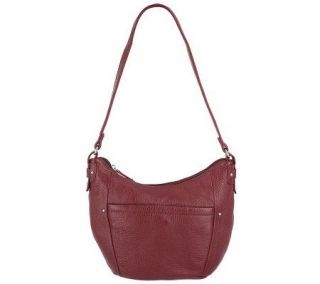 Stone Mountain Camelot Leather Midi Hobo with Front Pocket —