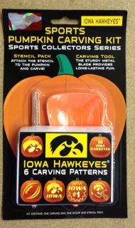  Hawkeyes Pumpkin Carving Kit with Stencils New 