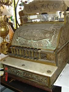 Antique National Cash Register Wm Conlin Gorgeous Model