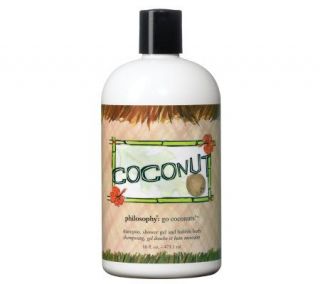 philosophy coconut shampoo, shower gel & bubblebath —