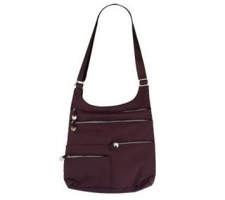 Travelon Nylon City Messenger Bag with Front Pockets   F08839