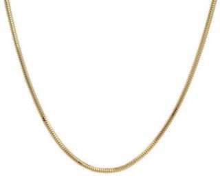Veronese 18K Clad Diamond Cut Snake Chain Necklace —