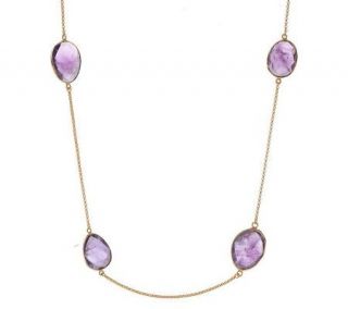 40.00 ct tw Freeform Amethyst Sterling 36 Necklace —