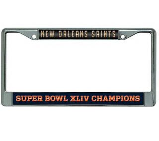 NFL Saints Super Bowl XLIV Champions Laser Chrome Frame —