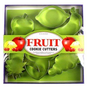 cookie cutters set of 6 fruits shape foxrun 36018