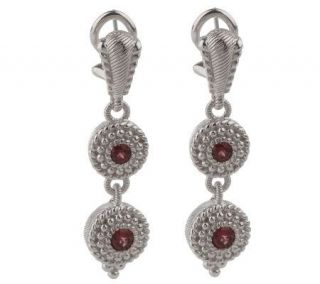 Judith Ripka Sterling Gemstone Double Drop Earrings —