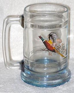 Princess House Colonial Glass Game Bird Mug Pheasant Graphics Mint in
