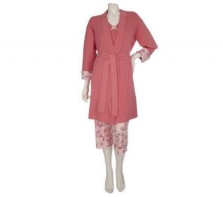 Carole Hochman Capri Pajama Set with Robe —