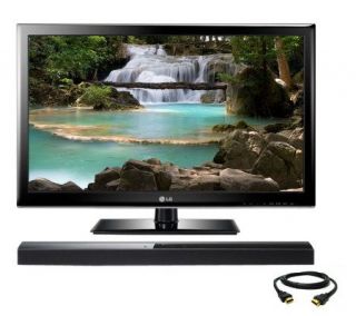 LG 42 LED LCD Cinema 3D HDTV with Sound Bar &Bonus 6ft HDMI