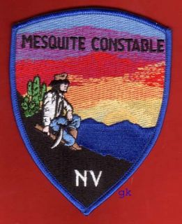 mesquite nevada constable police patch unused 5 great colors shipping