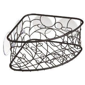   Twigz Suction Corner Basket Bronze New Caddies Shower Accessories