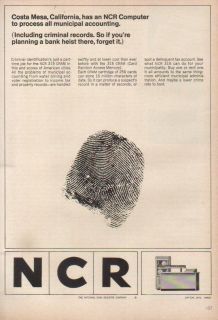  Register NCR 315 Cram Computer Costa Mesa CA Fingerprint Ad