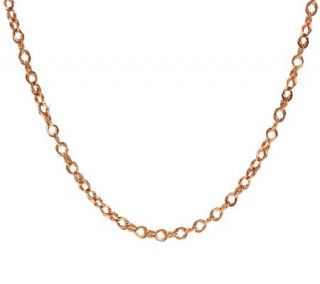 Bronzo Italia 24 Polished Double Rolo Link Chain Necklace —