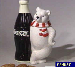 Coca Cola Christmas Polar Bear Cookie Jar —