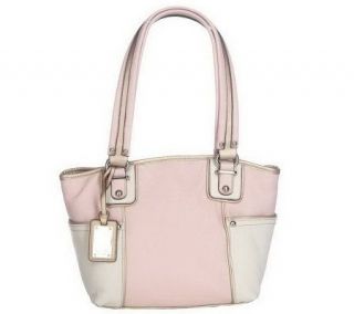 As Is Tignane llo Pebble Leat her Colorblock Medium Shopper