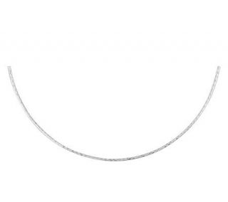 UltraFine Silver 16 Faceted Round Omega Necklace   J112438