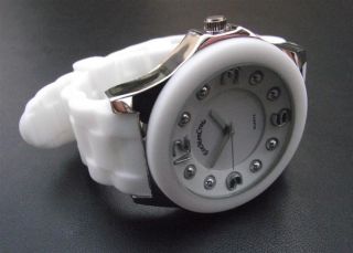Reloj Mujer Alta Moda EMC Blanco Correa de Seguridad
